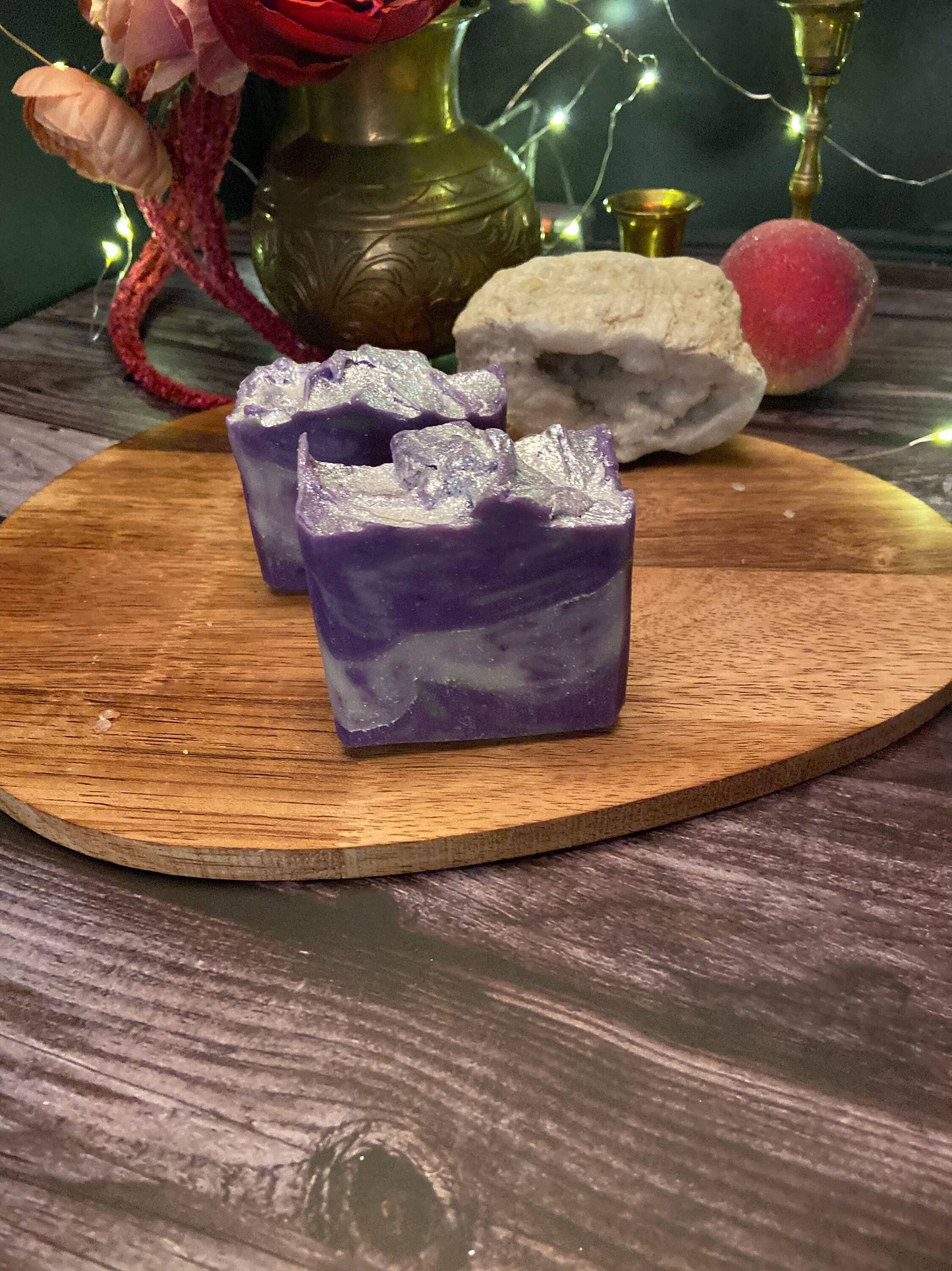 Amethyst Soap, Handmade Soap, Vegan Skincare, Crystal Soap
