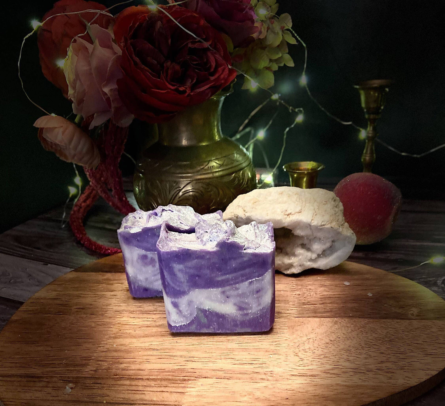Amethyst Soap, Handmade Soap, Vegan Skincare, Crystal Soap