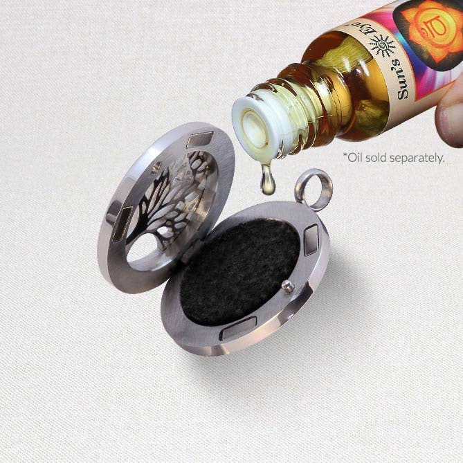 Aromatherapy Locket - Crystal Lotus