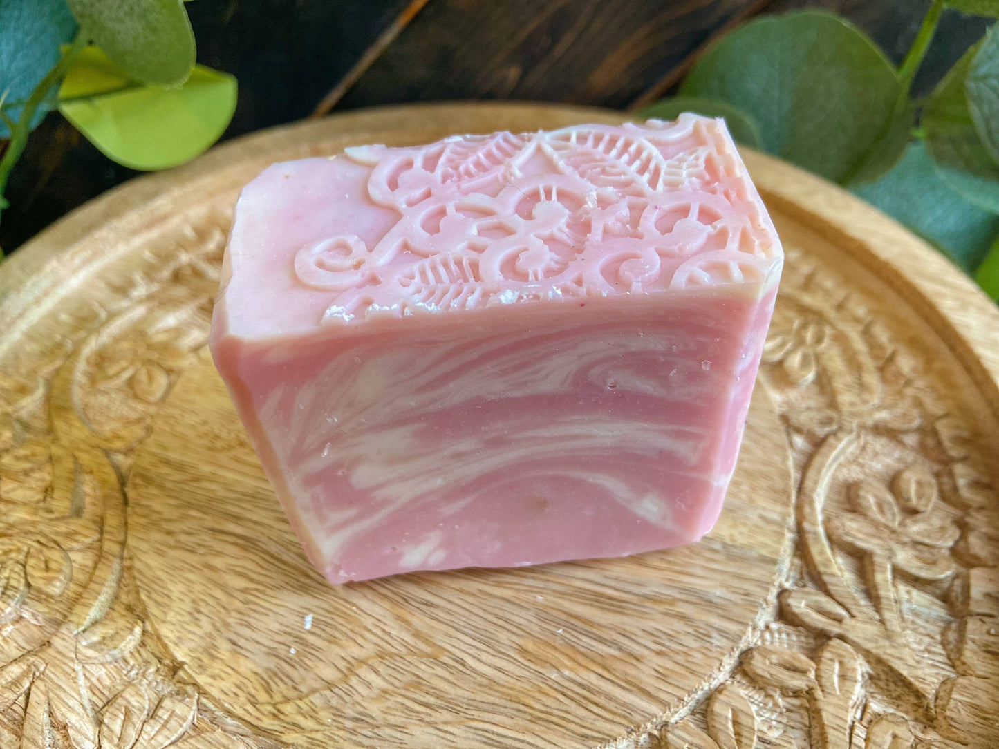 Prosecco & Raspberry Soap, Lace Top Soap, Handmade Cold