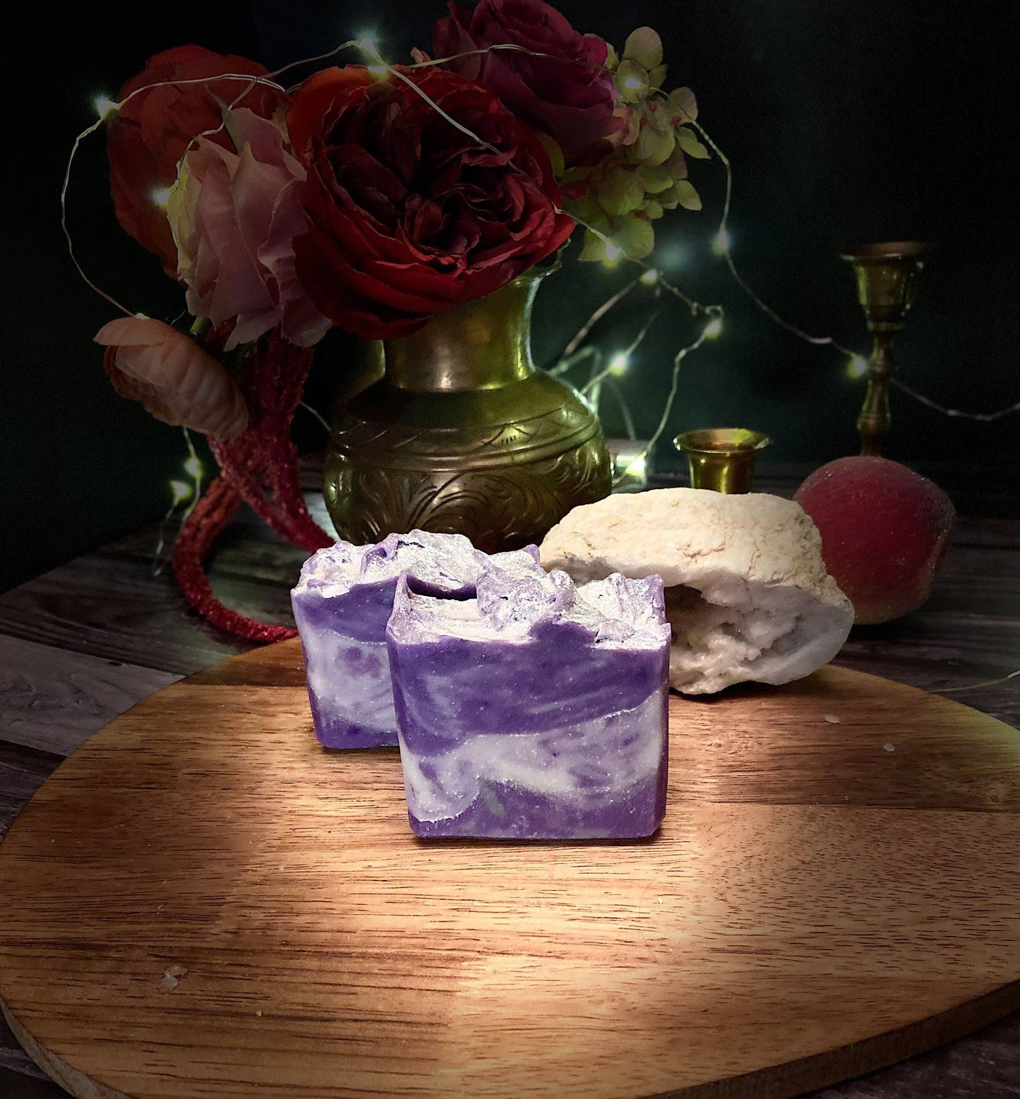 Amethyst Soap, Handmade Soap, Vegan Skincare, Crystal Soap