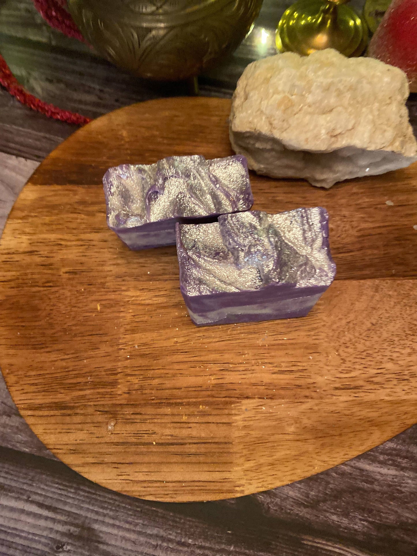 Amethyst Soap, Handmade Soap, Vegan Skincare, Crystal Soap