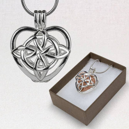 Celtic Heart Aromatherapy Locket with Clay Diffuser