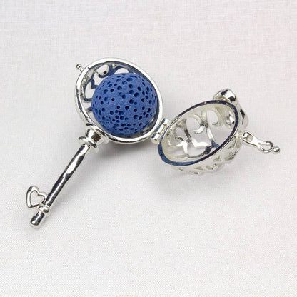 Key to my Heart Aromatherapy Locket with Clay Diffuser