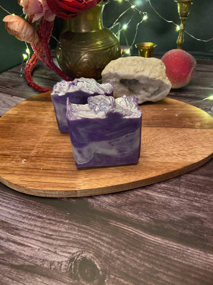 Amethyst Soap, Handmade Soap, Vegan Skincare, Crystal Soap