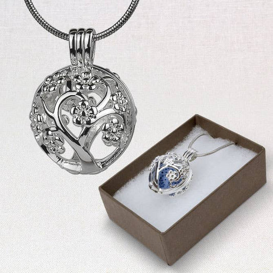 Cherry Blossom Aromatherapy Locket with Clay Diffuser