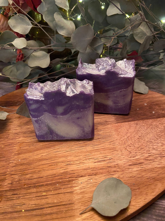 Amethyst Soap, Handmade Soap, Vegan Skincare, Crystal Soap