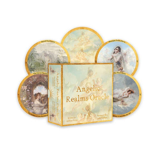Angelic Realms Oracle: 40 Round Cards & 94-Page Guidebook